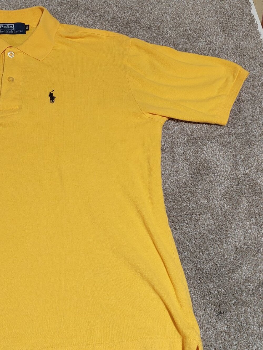 Polo by Ralph Lauren Short sleeve solid yellow size M Medium - Picture 3 of 6